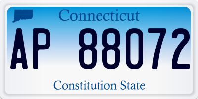 CT license plate AP88072