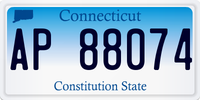 CT license plate AP88074