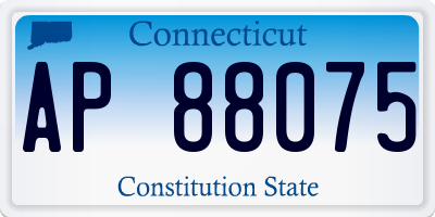 CT license plate AP88075