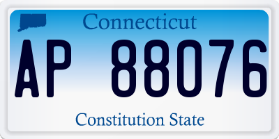 CT license plate AP88076