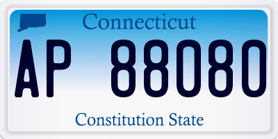 CT license plate AP88080