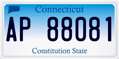 CT license plate AP88081