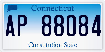 CT license plate AP88084