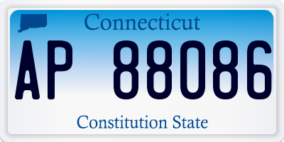 CT license plate AP88086