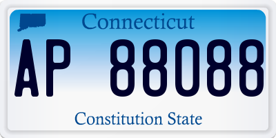 CT license plate AP88088