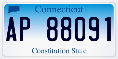 CT license plate AP88091