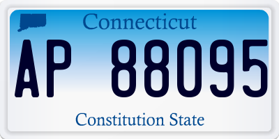 CT license plate AP88095