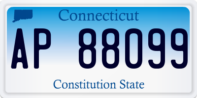 CT license plate AP88099