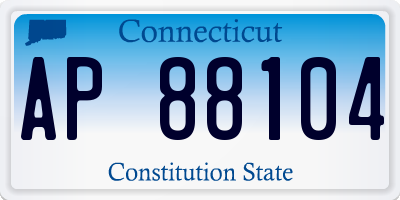 CT license plate AP88104