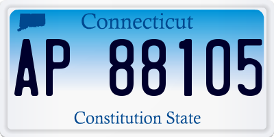 CT license plate AP88105