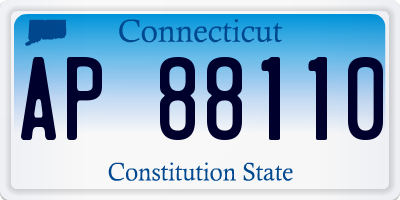 CT license plate AP88110