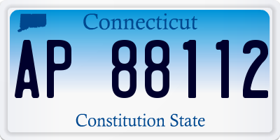 CT license plate AP88112