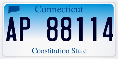 CT license plate AP88114