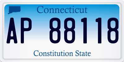 CT license plate AP88118