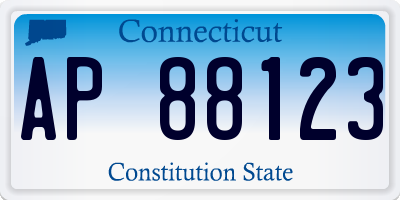 CT license plate AP88123