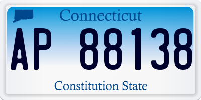 CT license plate AP88138