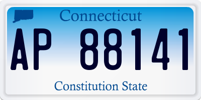 CT license plate AP88141