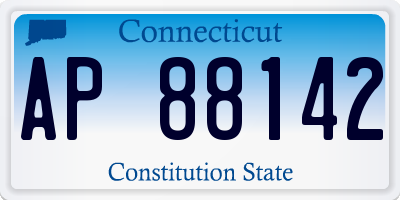 CT license plate AP88142