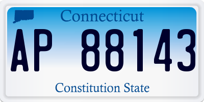 CT license plate AP88143