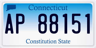 CT license plate AP88151