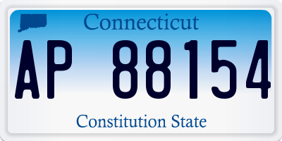 CT license plate AP88154