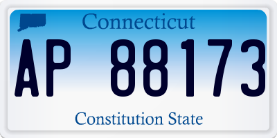 CT license plate AP88173