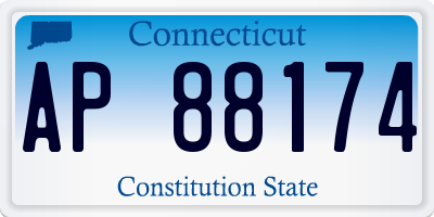 CT license plate AP88174