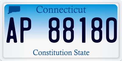 CT license plate AP88180