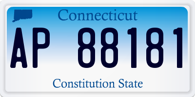 CT license plate AP88181