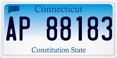 CT license plate AP88183