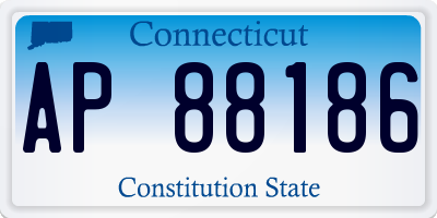 CT license plate AP88186