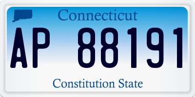 CT license plate AP88191