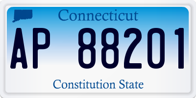 CT license plate AP88201