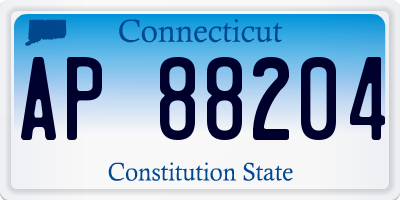 CT license plate AP88204