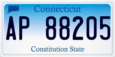 CT license plate AP88205