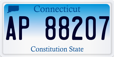 CT license plate AP88207
