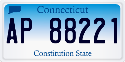 CT license plate AP88221