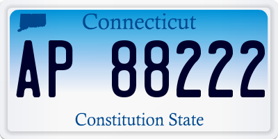 CT license plate AP88222
