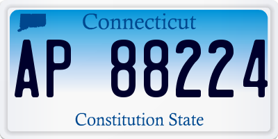 CT license plate AP88224