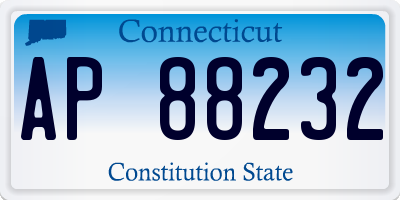 CT license plate AP88232