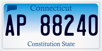 CT license plate AP88240