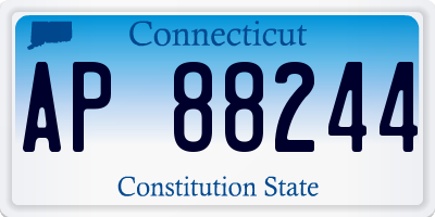 CT license plate AP88244