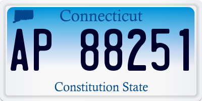 CT license plate AP88251