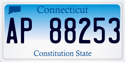 CT license plate AP88253