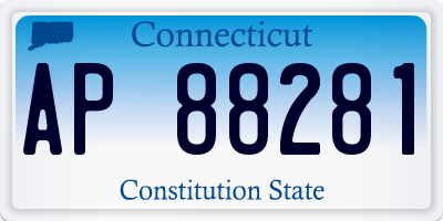 CT license plate AP88281