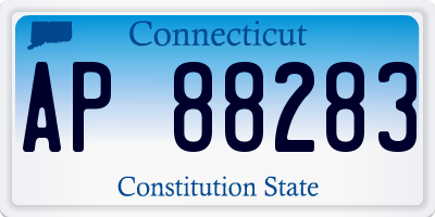 CT license plate AP88283