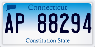 CT license plate AP88294