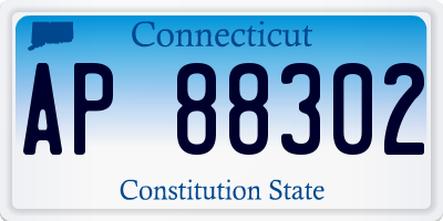 CT license plate AP88302