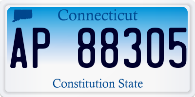 CT license plate AP88305