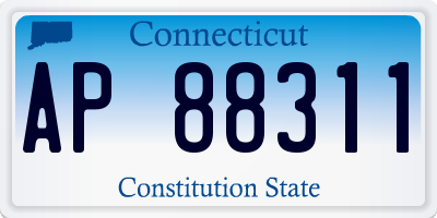 CT license plate AP88311